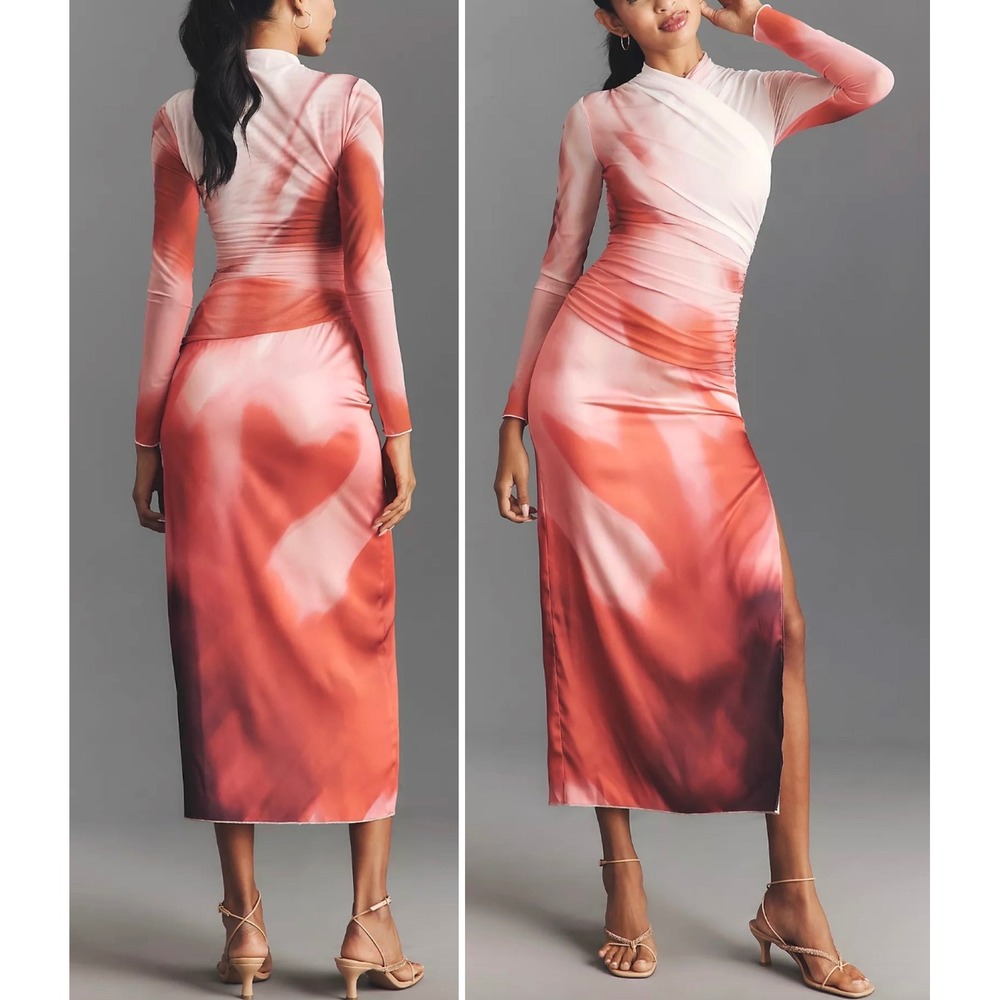 SIGNIFICANT OTHER‎ x ANTHROPOLOGIE Brianna Long-Sleeve Wrap-Front Maxi Dress